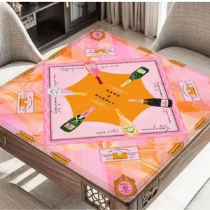 Luxury Mahjong Table Mat | Hamptons Hydrangea, Bams & Bubbly, Equestrian & Press for Mahjong Mats | 31.5" OR 33" Non-Slip Mahjong Playing Mat | Mahjong Game Night Accessories