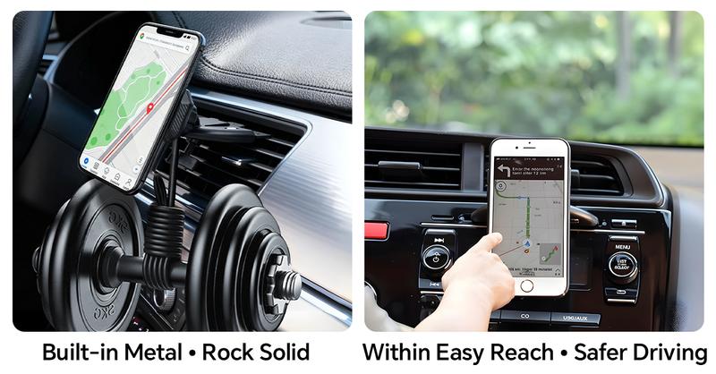 【HiEHA】High-Magnetism Magnetic CD Slot Car Mount, Universal CD Player Phone Holder Compatible with 7-Inch CarPlay Screens & All Phones, Strong Magnetic Force & Easy Installation for Cars