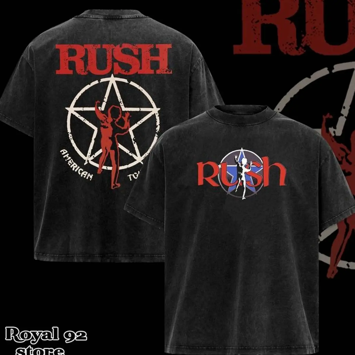 Rush Band Cartoon Vintage T-Shirt – Retro Rock Band Music Fan Tee, Charlie Brown Style Rock Concert Merch shirt for Men and Women 0