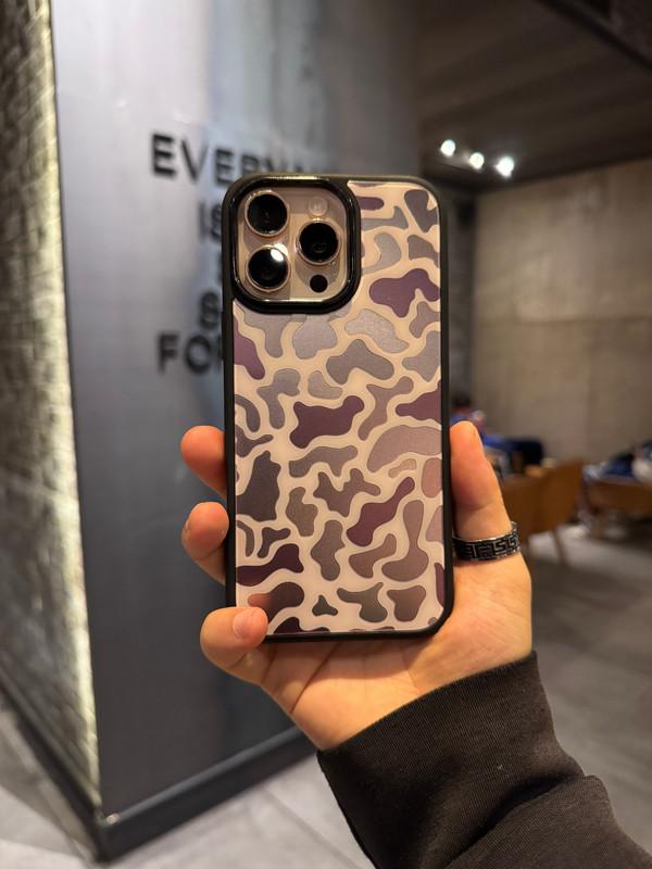 Compatible with for iPhone 17 Pro Max/16 Pro/15 Pro/14/13/12 Pink Leopard, Brown Leopard, Purple Floral Cat  phone case-LJK12-1