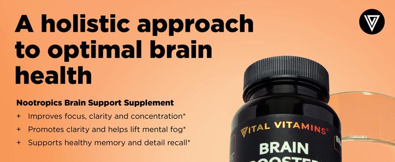 Brain Supplements for Memory & Focus | Nootropic with Bacopa Monnieri, Ginkgo Biloba & Rhodiola | Caffeine-Free Mental Clarity & Cognitive Support | 30 Capsules