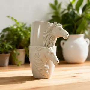 Father's Day Gift KIJKSYJ Ceramic Espresso Cup, Light Luxury Plant Ash Master Cup with 3D Animal Handle, Aesthetic Unique Shape Personalized Single Drinkware for Espresso Lovers