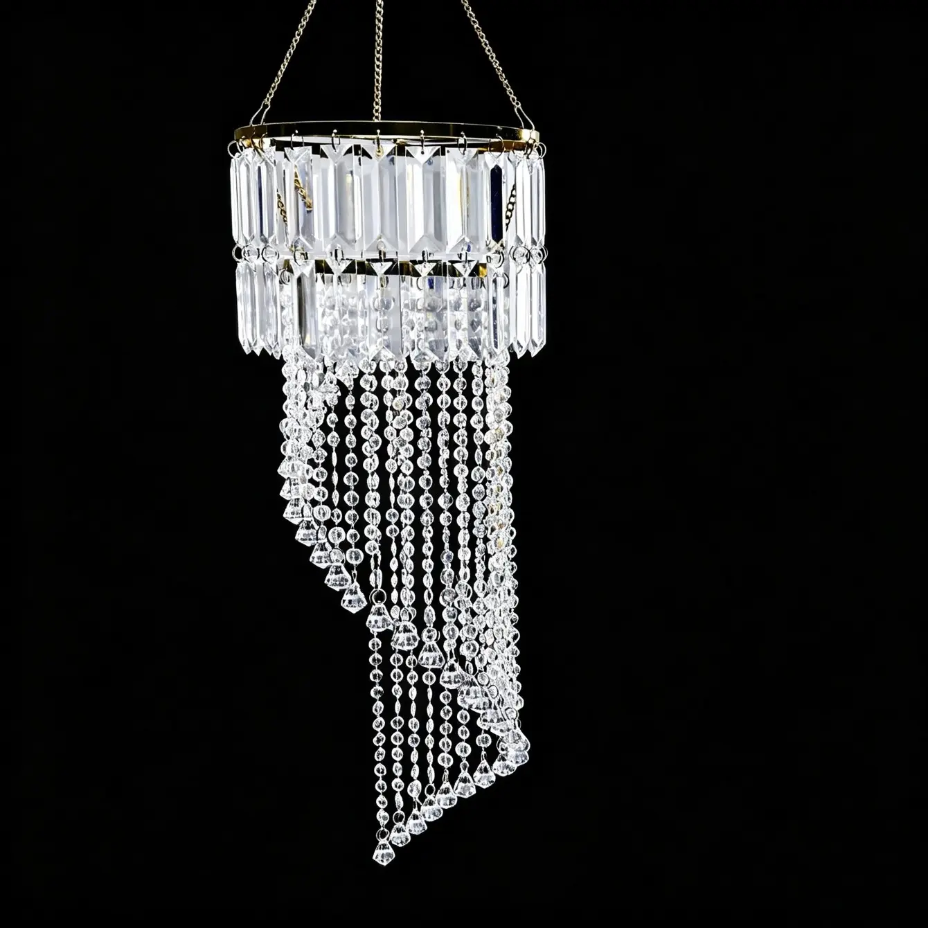 Vectolum Mixed Type Crystal Strip Hanging Decor, No Wiring Required, Reusable Thick Material, Decoration Items, Creative Birthday Party & Wedding Decorations, Home Decor Ornaments, Room Ornaments