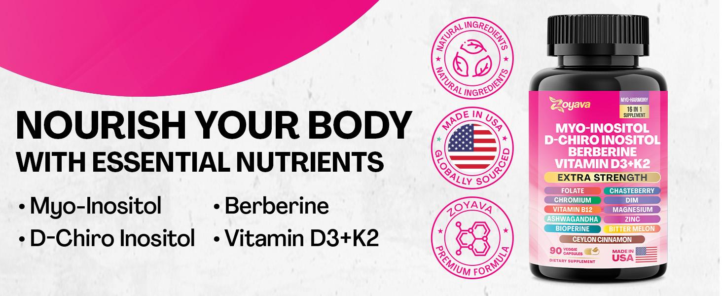 Smooth Cycle Set - Women's Hormonal Balance Supplement - Zoyava Iconic-Iron & Myo-Inositol Combo with Extra Strength Ingredients - Made in USA - (2 Months Supply) Smooth Cycle Set - Women's Hormonal Balance Supplement - Zoyava Iconic-Iron & Myo-Inositol Combo with Extra Strength Ingredients - Made in USA - (2 Months Supply)