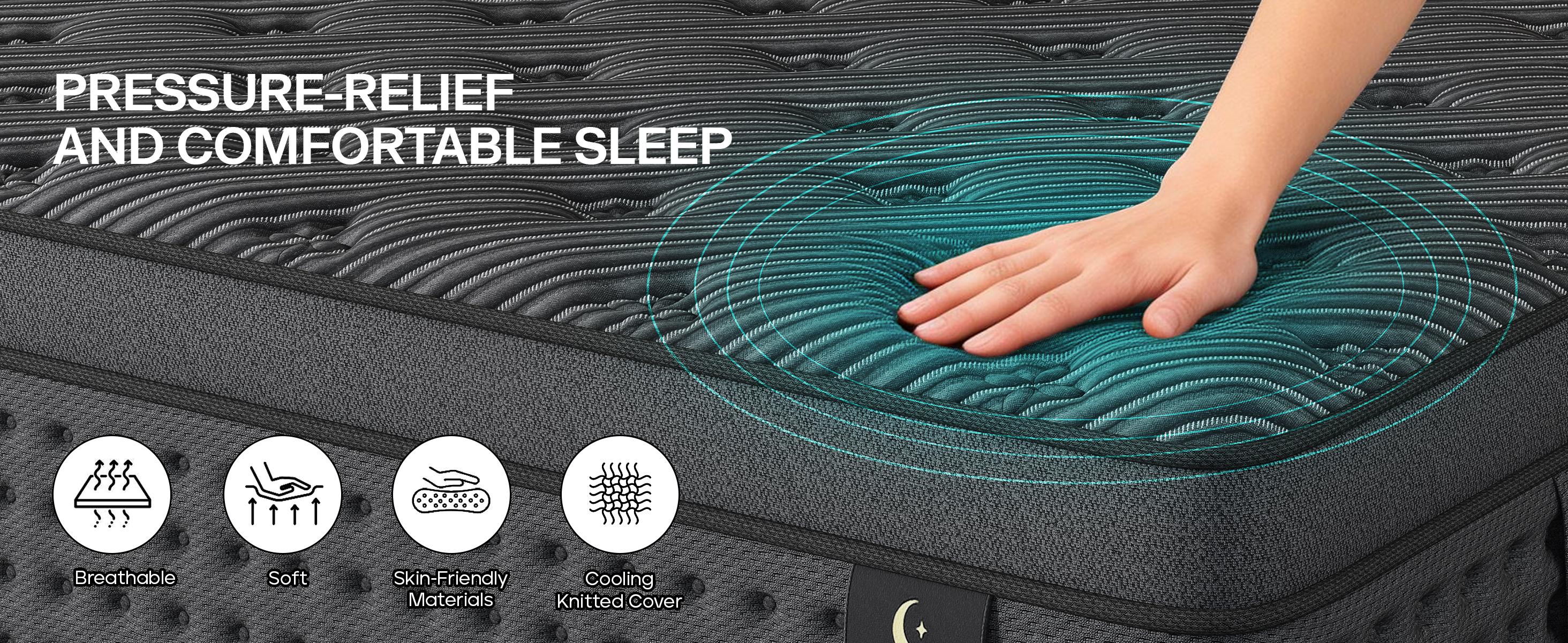 LayRoad 12/14 Inch Twin Full Queen King , Hybrid Memory Foam mattresses in a Box | Pocket Spring +Zoned Support | Soft and Comfortable, Pressure Relief, Medium Firmness, CertiPUR-US Certified(colchones para cama | queen size mattress | full size mattress)