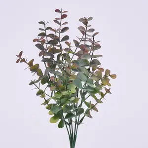 Grey & Green Eucalyptus Bouquet Bundle of 5 Wired Stems - 13"