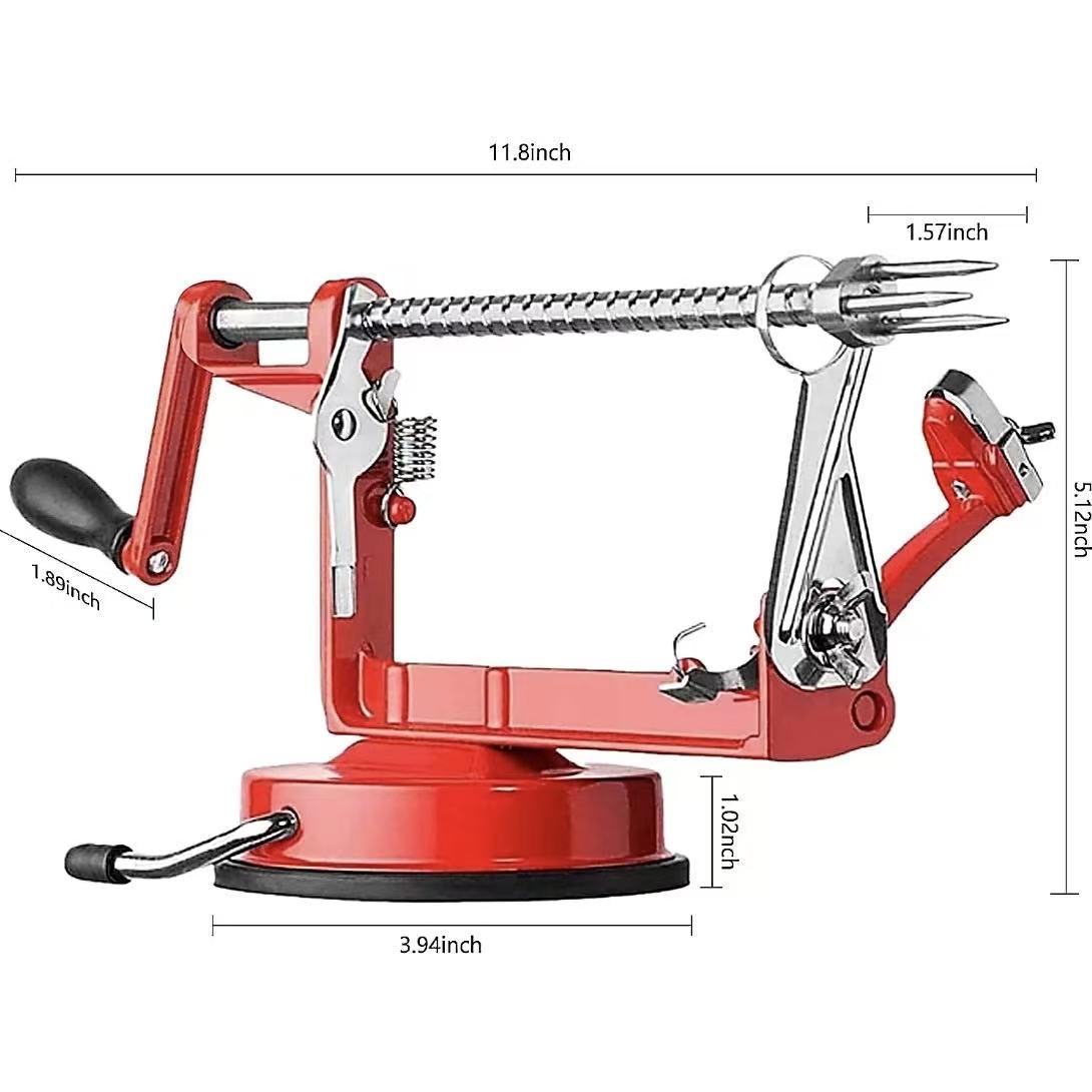 Stainless Steel Apple Peeler Corer with Suction Base Adjustable Blade for Pears Potatoes Fruit Veg Peeling Slicing & Coring Stainless Steel Apple Peeler Corer with Suction Base Adjustable Blade for Pears Potatoes Fruit Veg Peeling Slicing & Coring