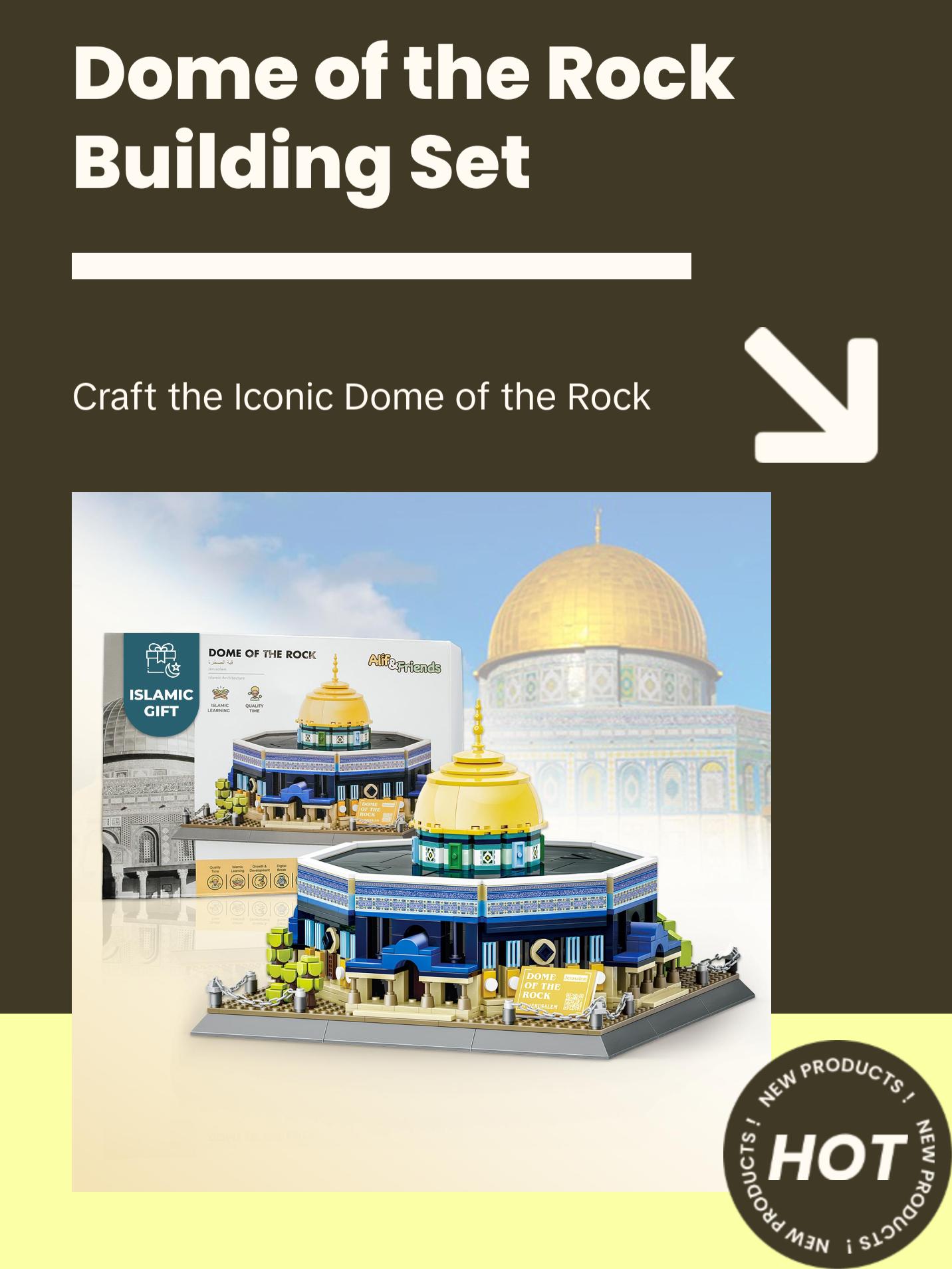 Alif and Friends Dome of The Rock Building Blocks Set - 900+ Pcs ...