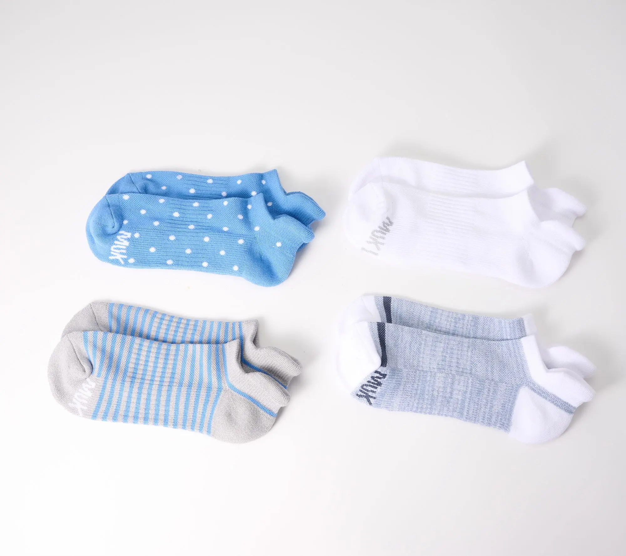 MUK LUKS Set of 4 Cotton Ankle Compression Socks