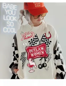 Comfort Color Outlaw Women Tee, Matchbox, Cowboy/Cowgirl, Vintage Western Sublimation, Cowgirl Collage T-Shirt, Vintage Flames Rad Mom Birthday Gift Moto Edgy Grunge Aesthetic Streetwear