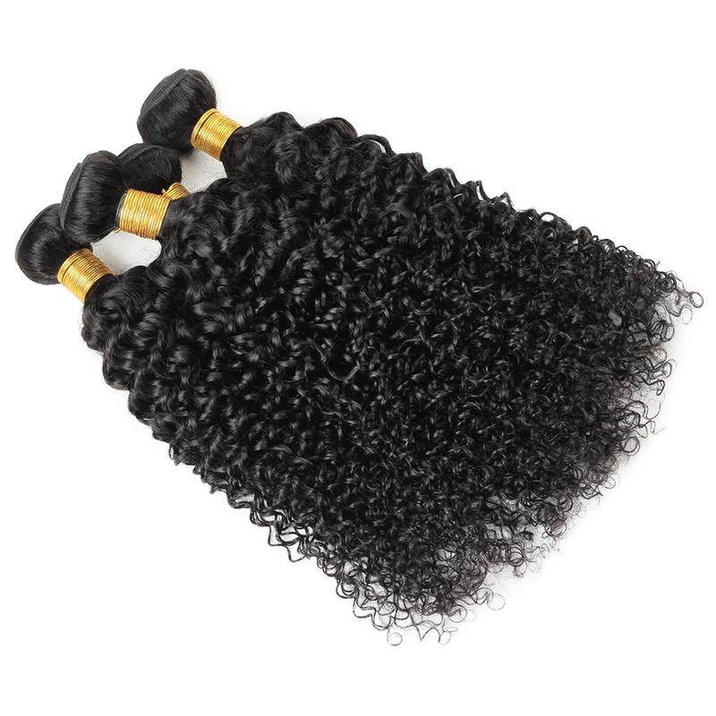Deep Wave Bundles Human Hair Brazilian Curly Human Hair Bundles for Sew in Salon Quality Quick Weave