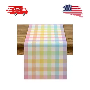 Easter Buffalo Plaid Check Table Runner Spring Holiday Farmhouse (13" x 72")