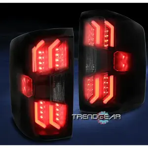 For 2014-18 Chevy Silverado 1500/2015-19 2500/3500HD LED Tail Lights Black/Smoke