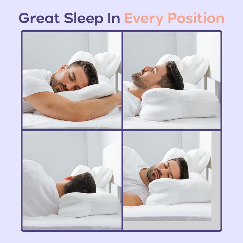 CloudAlign Pillow - Ergonomic Cervical Pillow + Dual-Height Memory Foam for Side Back & Stomach Sleepers Best Pillow 2025 Awarded