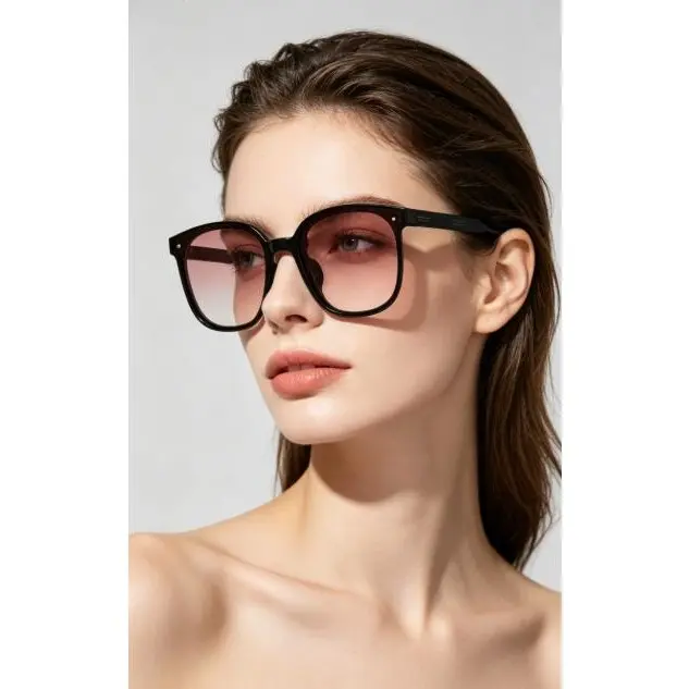 Women's Foldable Square Polarized Sunglasses - Ultra-Light Mini Fold, Trendy Gradient Lens, UV Protection, Unisex, Casual Wear, Portable Storage Case, Driving Use, Sports & Outdoor Eyewear, Square Shape, Tr90 Sports Eyewear