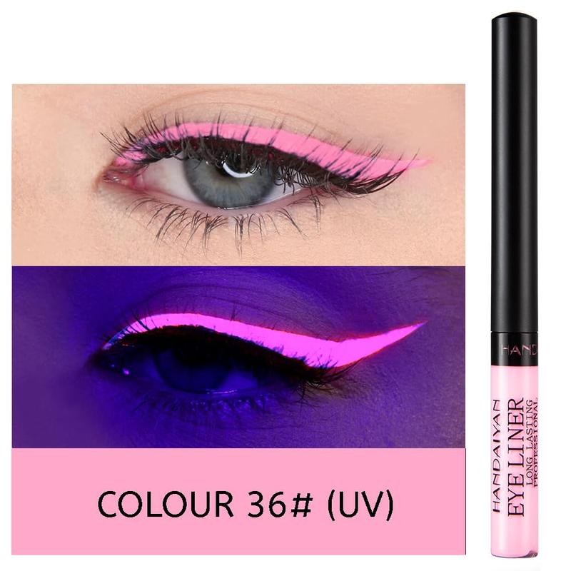 BestLand 12 Colors Matte Liquid Eyeliner Set Colorful UV Neon Eyeliner Pencil Pigmented Waterproof Smudgeproof Long Lasting Eye Liner Xmas Christmas Festival Makeup Gift Kit for Women