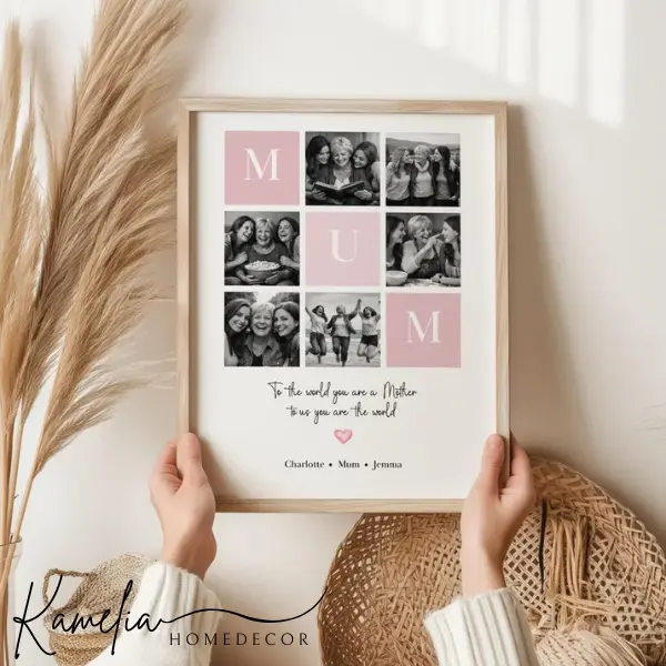 Personalised Mum or Mom Photo Poster Unframed, Custom Gift from Son Or Daughter, Mother’s Day Gift for Mum/Mom, Christmas Gift, Photo Keepsake