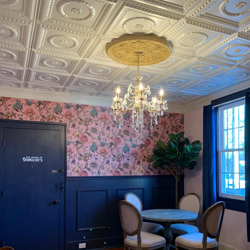 From Plain To Beautiful In Hours Laurel Wreath 2 ft. x 2 ft. PVC Glue-up or Lay-in Faux Tin Ceiling Tile - #210 - (Pack of 10) / 40 sqft From Plain To Beautiful In Hours Laurel Wreath 2 ft. x 2 ft. PVC Glue-up or Lay-in Faux Tin Ceiling Tile - #210 - (Pack of 10) / 40 sqft