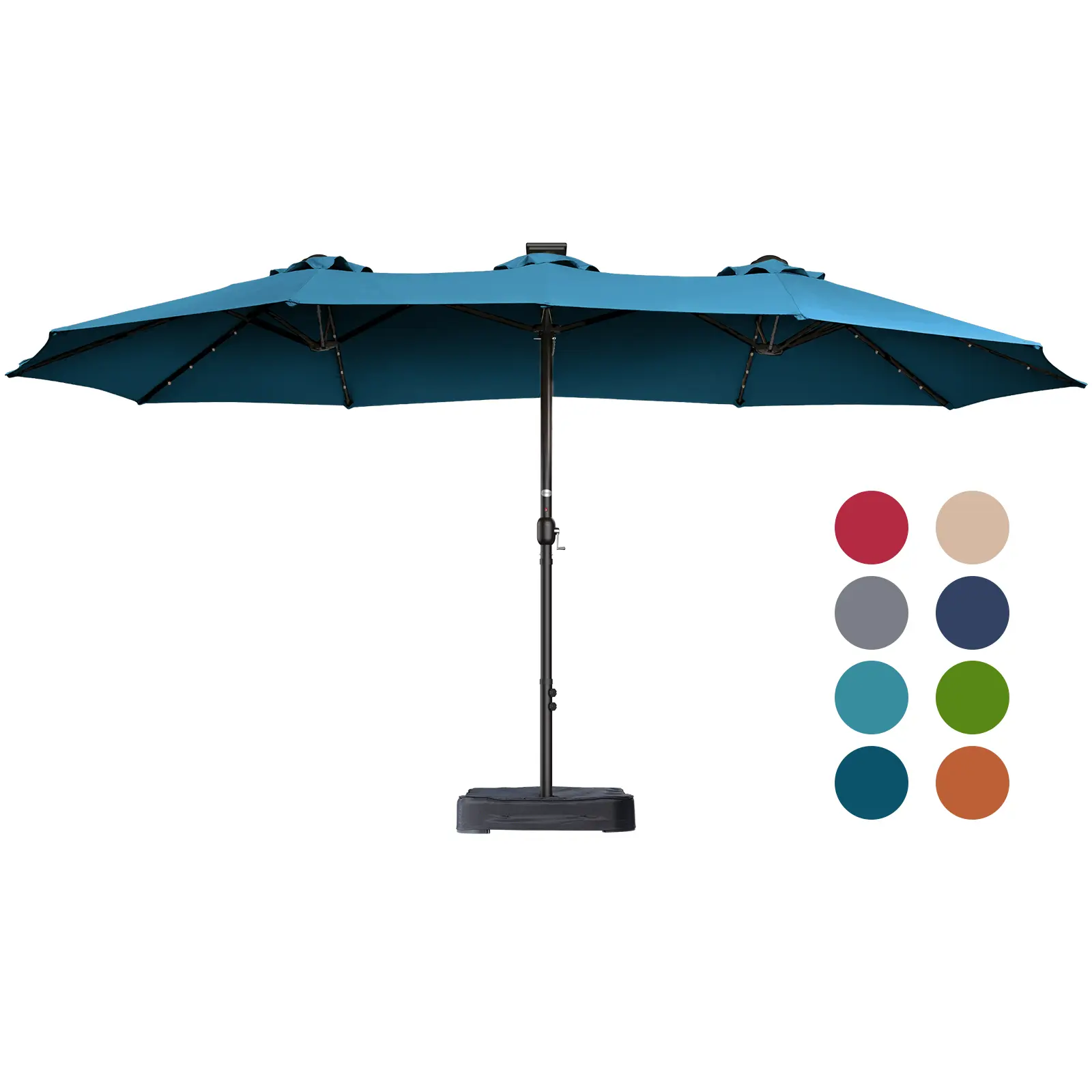 10x13 cantilever patio umbrella PURPLE LEAF 10x12ft Wind Resistant Patio Umbrella with Aluminum Rib, Rectangular Outdoor Cantilever Umbrella, Grey