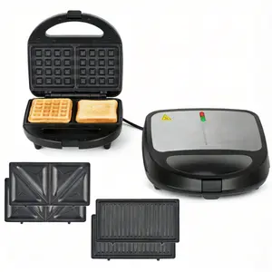 The ultimate kitchen gift: 3-in-1 waffle, panini and grill maker | Removable griddle for easy cleaning | Perfect housewarming, wedding, Christmas and home gifts for food lovers,waffle maker breakfast set,waffler,panini press sandwich maker,indoor bbq