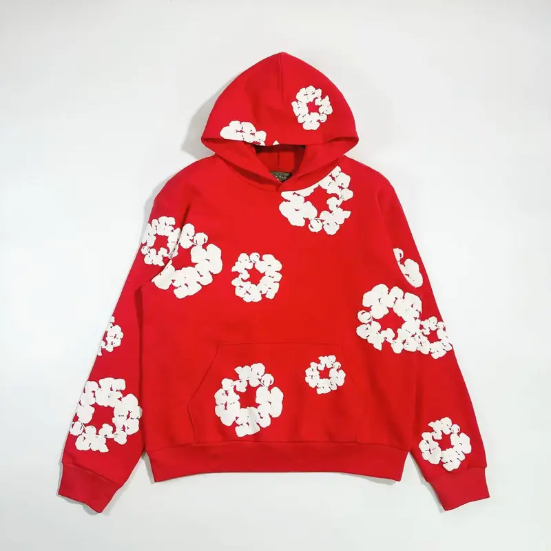 DENIM TEARS brand hot selling new fashionable cotton foam printed hoodie, European and American trendy men's sports suit