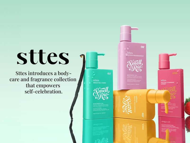 New!Sttes Shower Oil 02# (Irresistible Sunshine) 5.47 oz – Moisturizing Body Wash with Pistachio, Almond, Vanilla & Salted Caramel, Natural Plant Oils, No Mineral Oil, Parabens or Phthalates