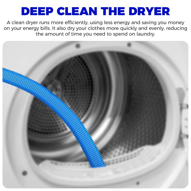 2 Pack Dryer Vent Cleaning Kit with Flexible Lint Brush and Crevice Nozzle Deep Hidden Lint Removal Improve Dryer Efficiency and Enhance Safety Multi Function Vacuuming Auto Car Vacuums