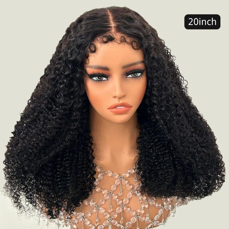 [Free Upgraded 7x6 Lace] MENGLLE 4C Baby Hair Kinky Curly 7x6 Pre Cut Lace Front Wig Wear and Go Glueless 200%/250% Density Human Hair Wigs Beginner Friendly#springfresh#GiftedInLove