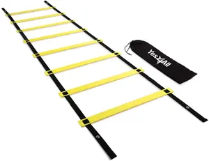Yes4All Speed and Agility Training Ladder with Carry Bag - 8 Rung (Yellow)