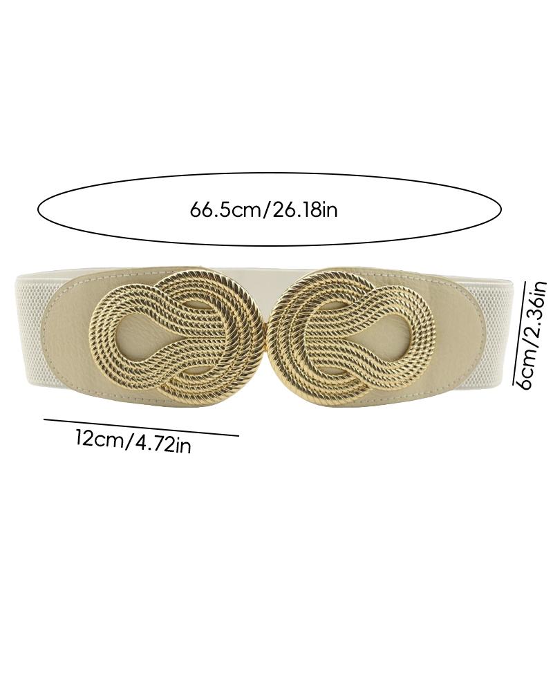 ChicMe Women's Stretchy Wide Belt Vintage Elastic Waist Belt for Dresses Coats