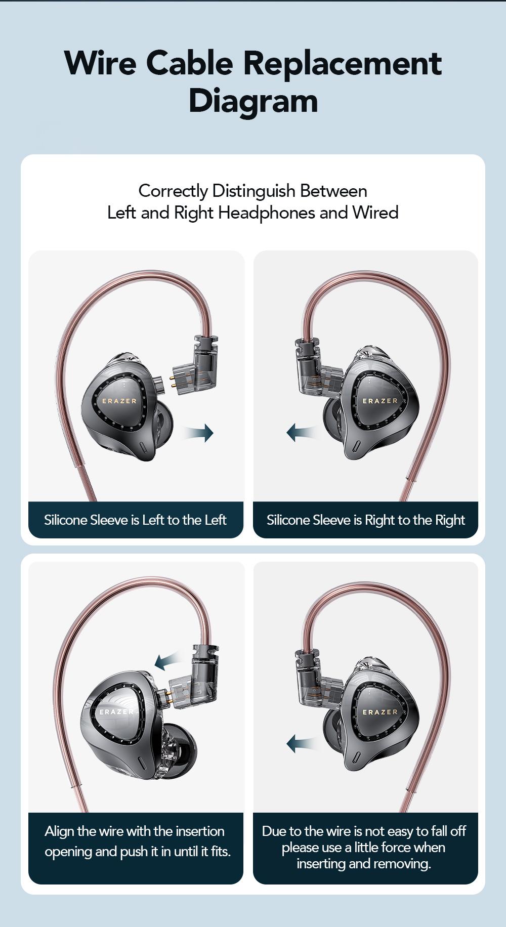 ERAZER XP10 Portable Wired In-Ear Earphone, Wired Headphones With Mic, HiFi Subwoofer Noise Cancelling Wired Earphones for Game Sports, 3D Stereo Sound Headphones For Gym & Sports & Game, Headphones 8D Audio, Electronic Audio Earbud