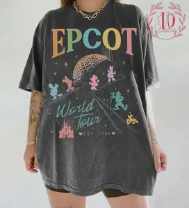 Vintage Epcot World Tour Shirt, Drink Around The World Tee,  Epcot 1982 Shirt, Epcot Drinking Shirt