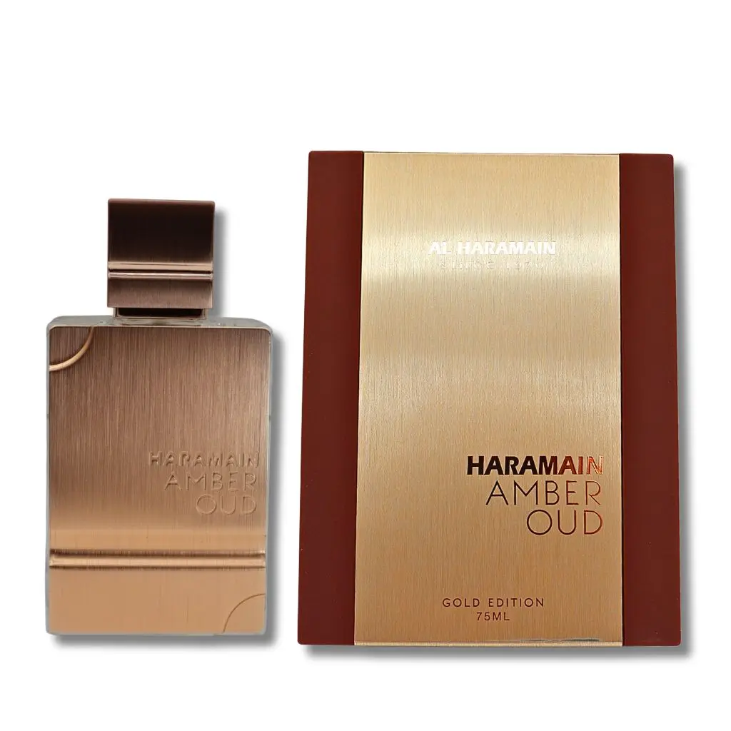 AL HARAMAIN Amber Oud Gold Eau de Parfum Spray, Genderless Perfume with Fruity Amber and Golden Vanilla Notes, 2.54 oz, Golden Vanilla Scented, Fragrances, Amber Oud Gold Edition