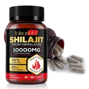 【NEW】Hatmanlabs Shilajit Capsules - Premium Fulvic Acid Complex with Ashwagandha & Ginseng for Natural Energy, Testosterone Support & Vitality*, 60 Ct