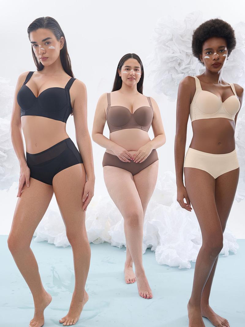 Mimilemon 3PCS Cozy seamless bra  push-up Full coverage bra for women everyday Comfort  full cup bra Seamless Tshirt Bras Sports Bra Bralette Basic Comfortable Fit Womenswear Everyday  TikTokShopBlackFriday Close comfortable Bra