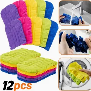 12pcs Washable Duster Refills, Heavy Duty Reusable Duster Pads, Multi-Surface Cleaning for Ceiling Fans, Hardwood Floors, Windows & Kitchen Areas accessories bathroom decor set tint tiktokshopspringglowup car stuff