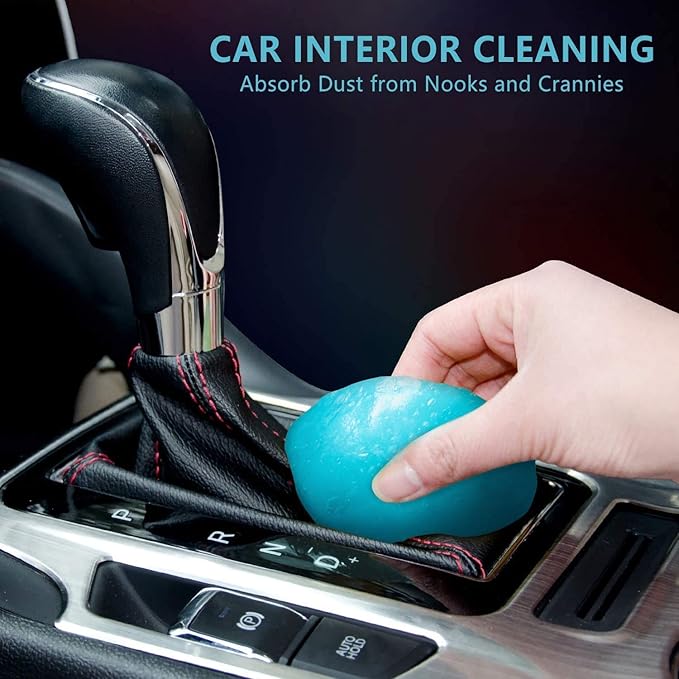 Car Cleaning Gel Putty – Auto Detailing Tool for Dust & Dirt Removal in Vents, Interiors, Keyboards. One Pack of Sticky Cleaning Slime Mud