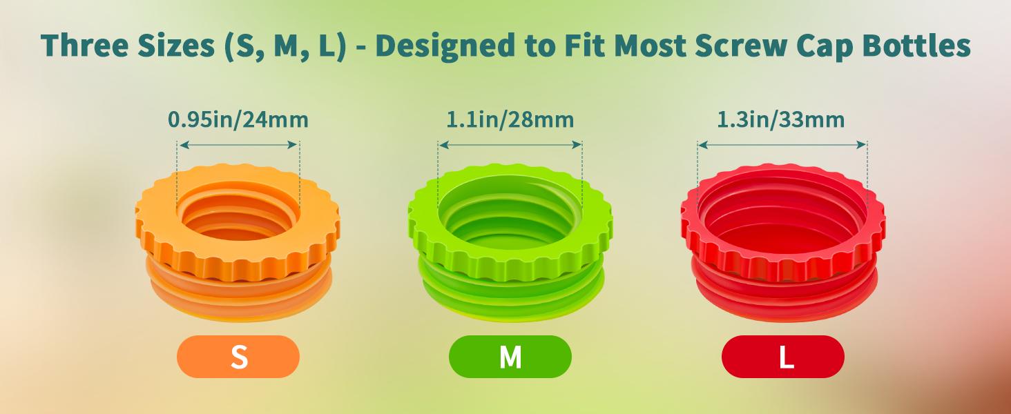 TikTokShopBlackFriday GENTLESHARK 2PC Bottle Emptying Kit with 3 Sizes Flip Caps Money Saver Drink Holders Leak-Proof Reusable Flip for Bottles Upside Down Dispenser Cap Durable Fit Most Bottles Get Last Drop