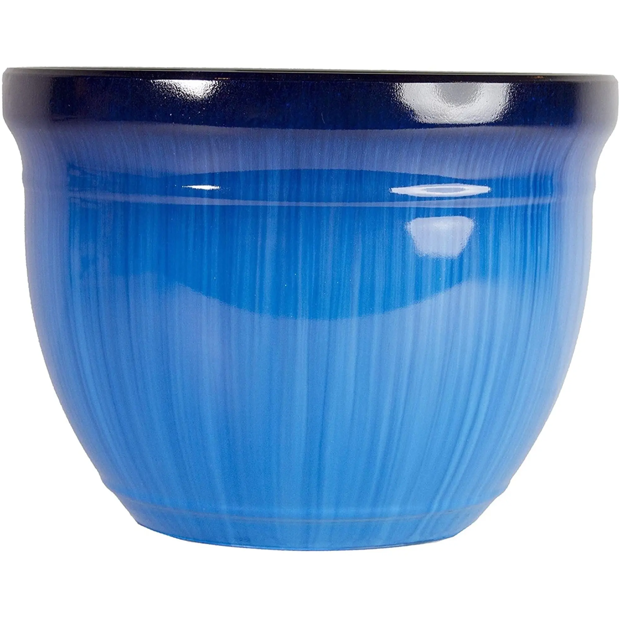 Gardener Select Plastic Madison Indoor/Outdoor Tapered Planter, 15"