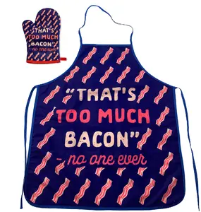 That's Too Much Bacon Sand No One Ever Funny Cooking Breakfast Kitchen Accessories Funny Graphic Kitchenware Bakeware Funny Food  Novelty Cookware Blue