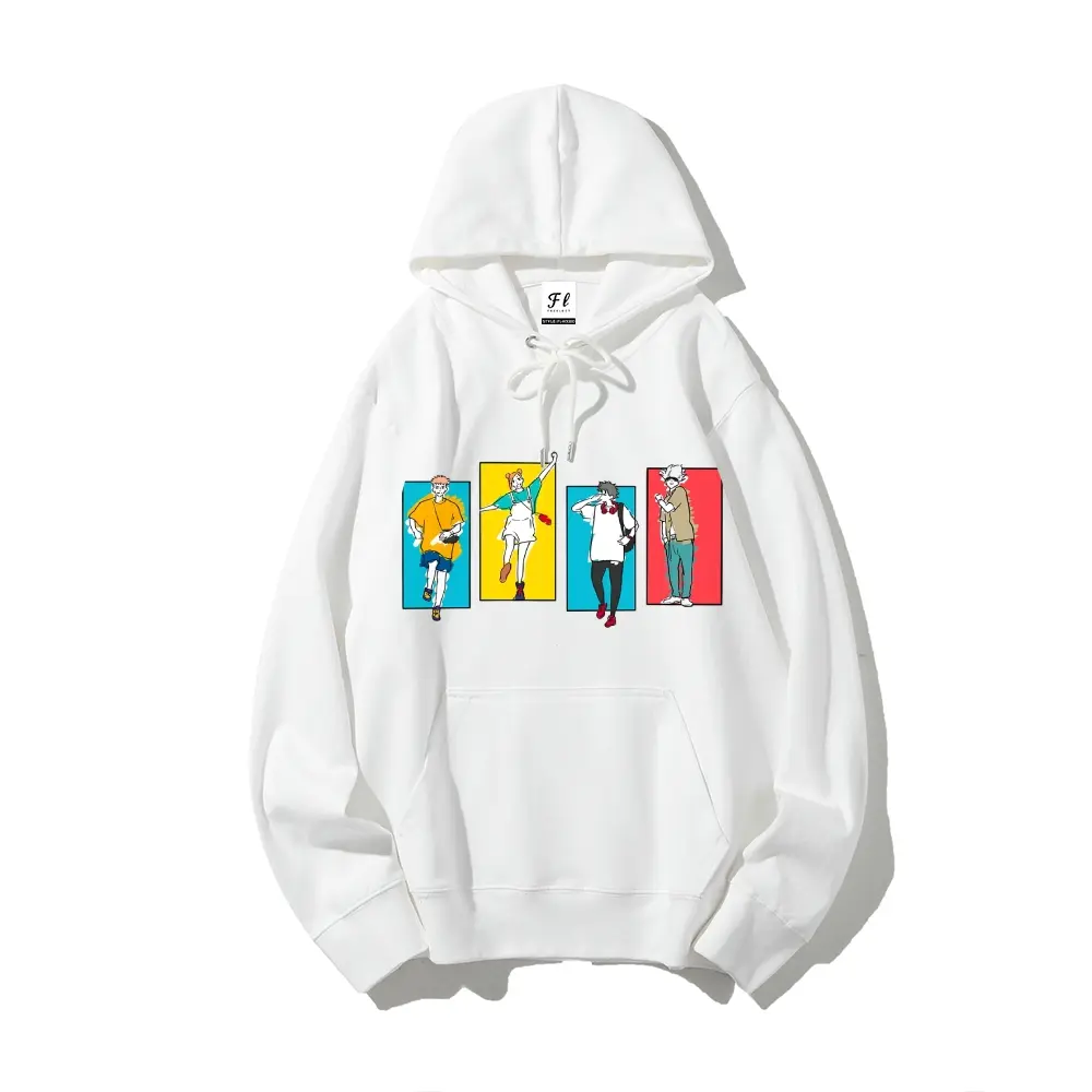 Jujutsu Kaisen Chibi Team Menswear Hoodie - Itadori, Nobara, Megumi, Gojo - Unisex Casual Tops, Soft Fabric Sweatshirts, Couple Gift Anime Streetwear, Cotton