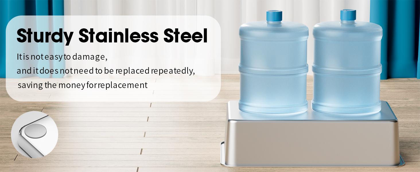 【Geoorood】Geoorood XXL Cat Litter Box Stainless Steel 20L with Lid,  XL Large Metal Litter Box High Sided Design,Anti-Urine Leakage, Include Cat Mat & Litter Scoop, Never Absorbs Odors, Easy Cleaning, Non-Sticky#February Stock Up