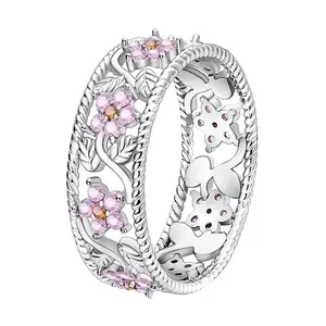 Fairycore Dainty Floral Vine Ring - 925 Sterling Silver Whimsical Botanical Jewelry, Cottagecore Gift for Her