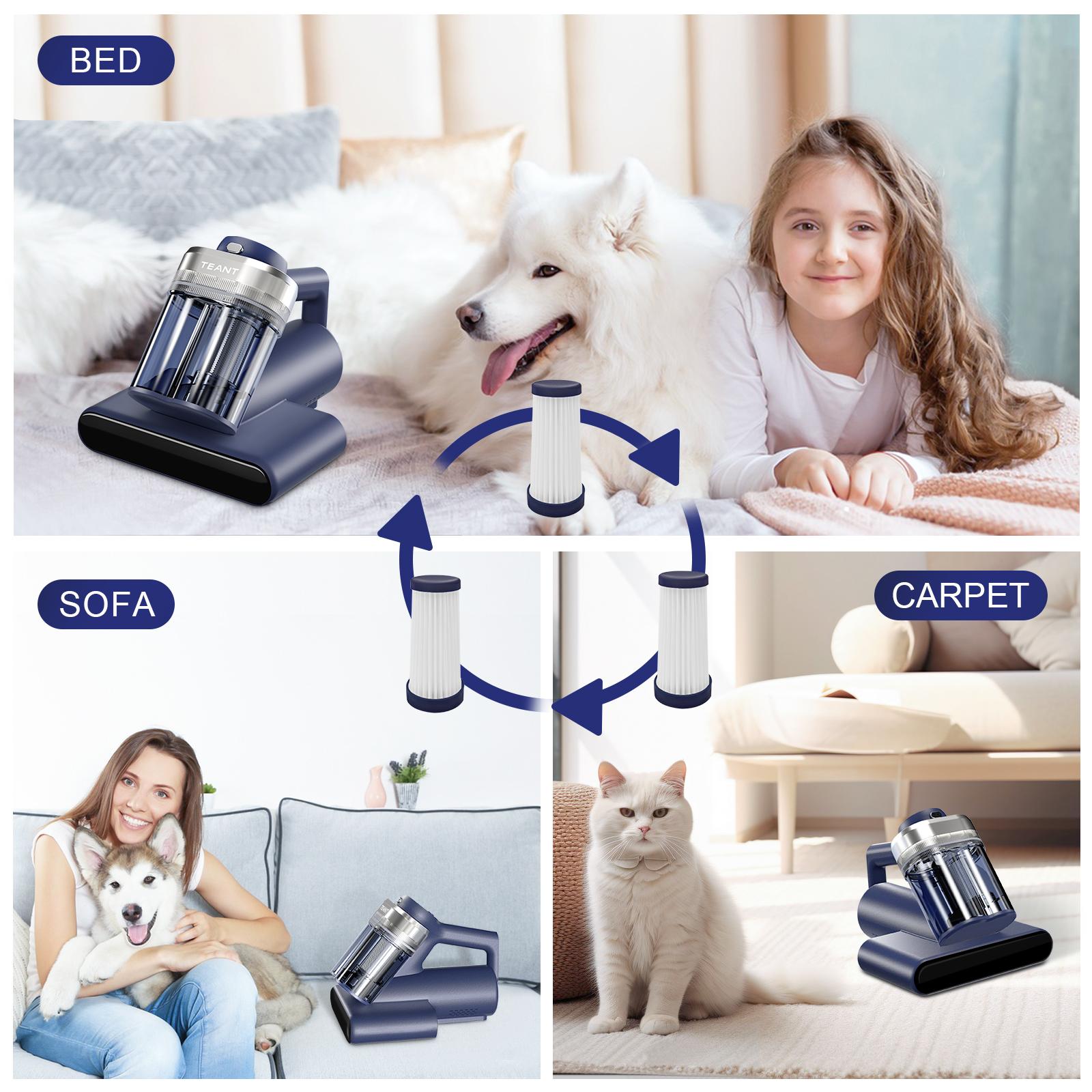 5 Pcs HEPA Filter, Replacement HEPA Filter for Blue Gray Upgrade and Pink Mattress Vacuum