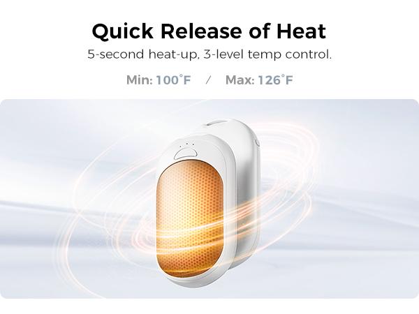 OCOOPA UT3 Lite Rechargeable Hand Warmers 2 Pack – Magnetic Design 3 Adjustable Heat Settings Fast Heating & Portable Pocket Heater