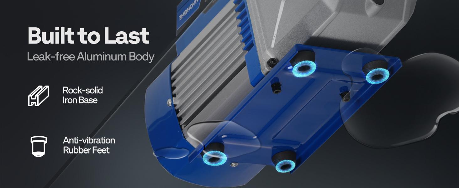 VIVOHOME HVAC Vacuum Pump and AC Manifold Gauge Kit, A2L Refrigerant Compatible, Sparkless Motor for R32 R1234yf R454B R134a R22 R410a Systems, Automotive  Conditioning Air Conditioner Maintenance Portable