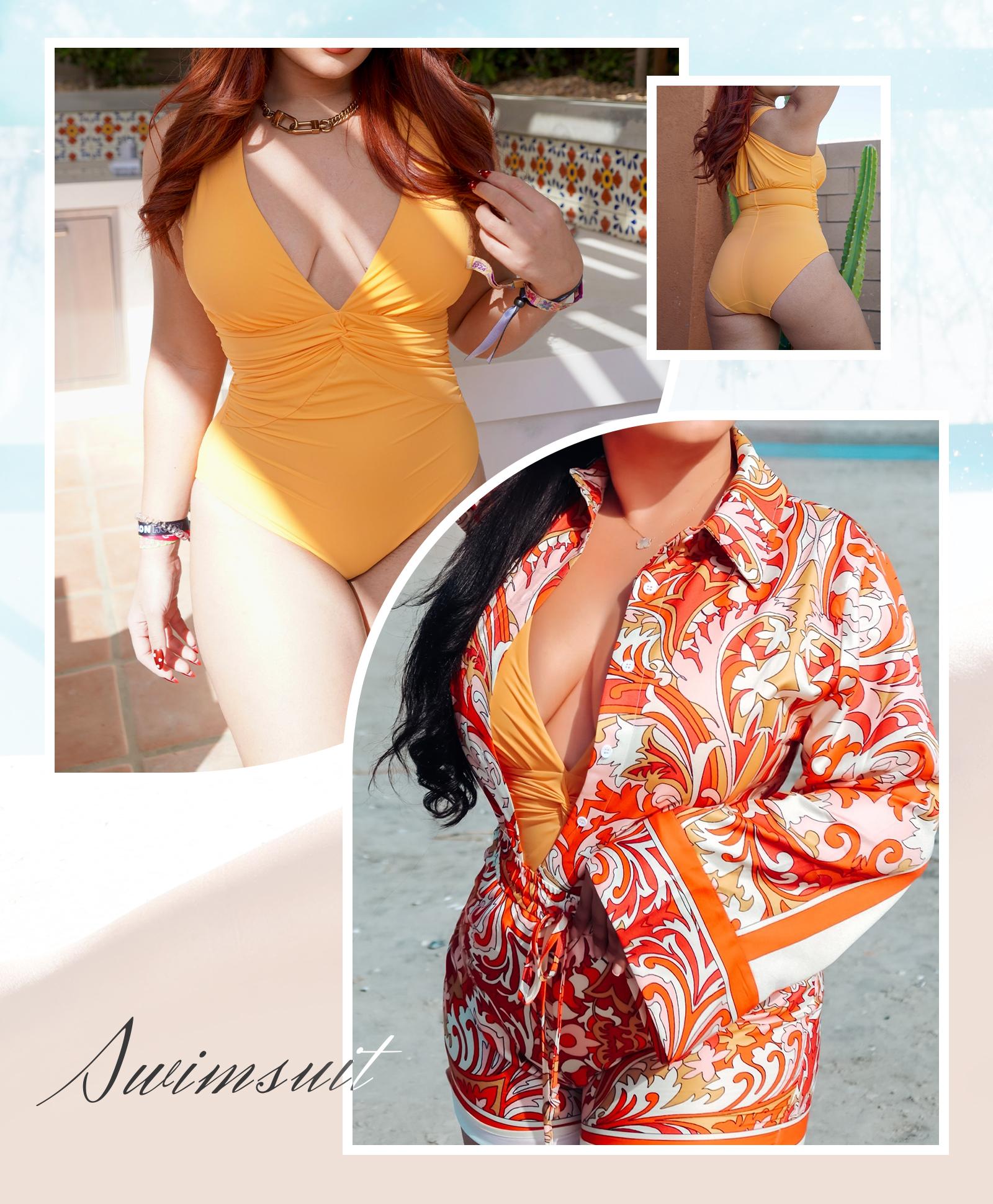 Shapellx Smart Sculpt Ruched Twist-Front Shaping Swimsuit for Women One Piece Bathing Suit Multiple ways to wear Swimwear