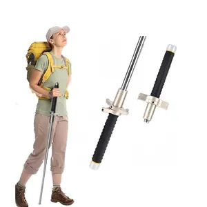 multifunctional trekking pole Premium Alloy Steel Walking Poles Set - Compact Foldable Design with Cushioned Handles trekking telescopic stick Telescopic Multifunctional Trekking Pole collapsible poles survival hiking stick outdoor trip