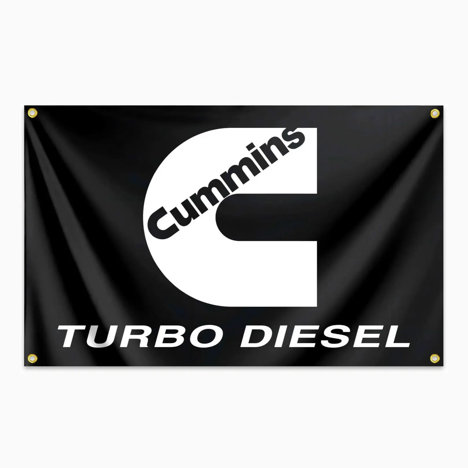 Cummins Turbo Diesel Flag, 3x5 Feet, Durable Polyester, Indoor Outdoor Use, Decoration, Easy Hanging, Four Copper Holes, Perfect for Living Room, Bedroom, Dorm, Outdoor Space, Banners