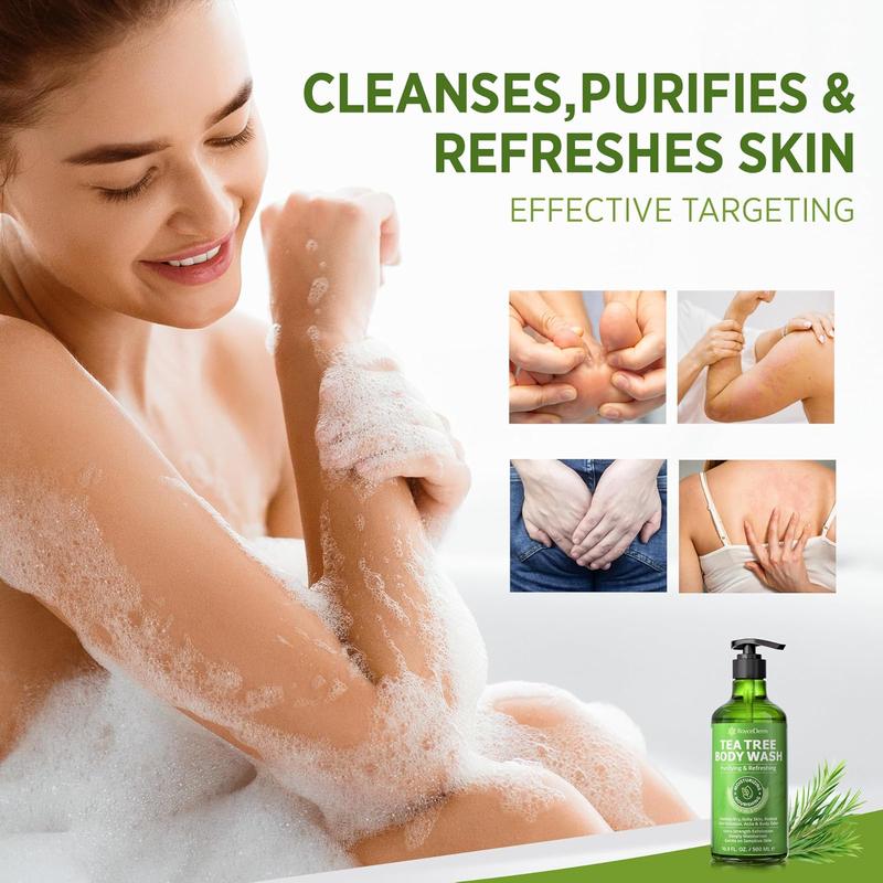 Roycederm Antifungal Body Wash & Soap, Antibacterial, Tinea Versicolor, Tea Tree Body Wash, Back Acne, Folliculitis, For Jock Itch, Athletes Foot, Body Odor, Ringworm